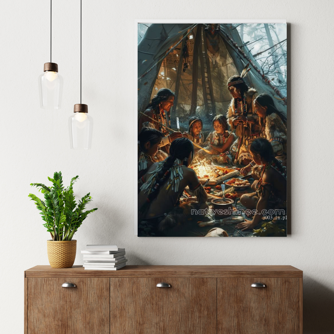 The Listening Earth Native American Canvas