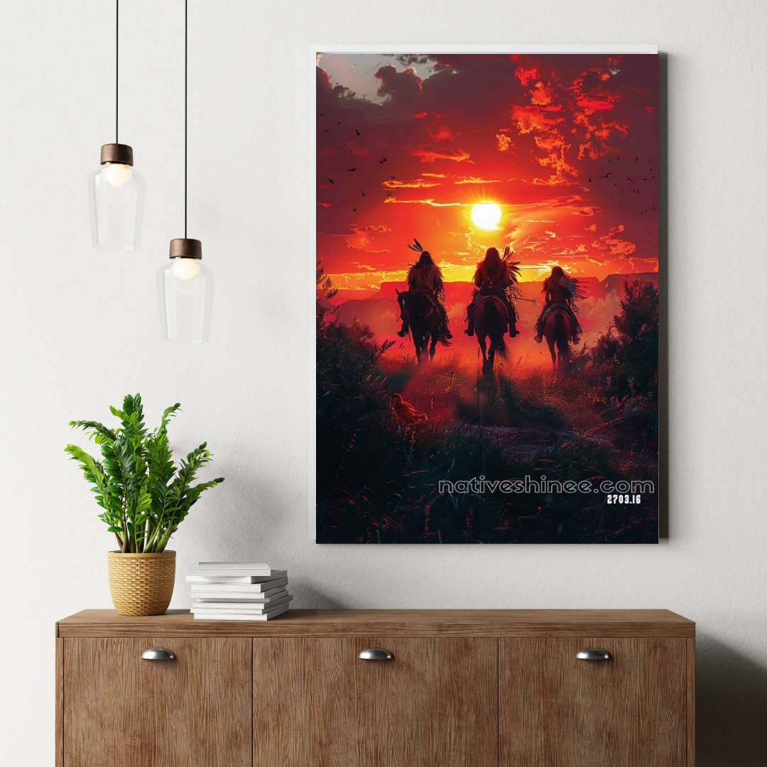 The Sun's Return Native American Canvas