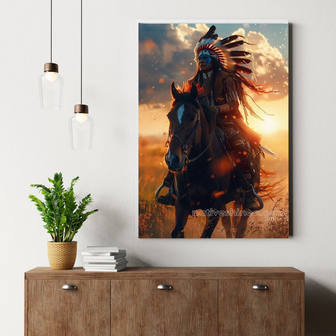 The Wise Warrior's Journey Native American Canvas