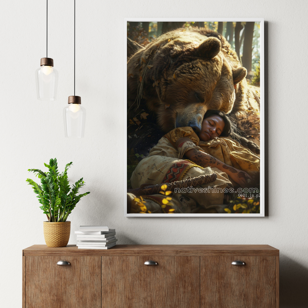 Bear Spirit Guardian Native American Canvas