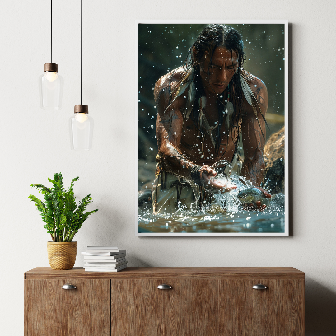 Water Spirit Hunter Native American Canvas