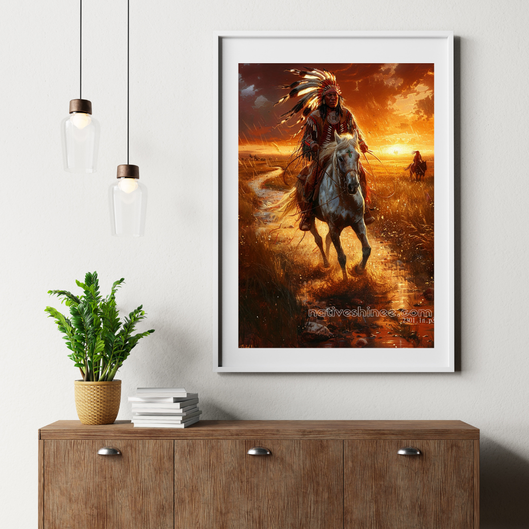 Chief of the Sunrise Native American Canvas