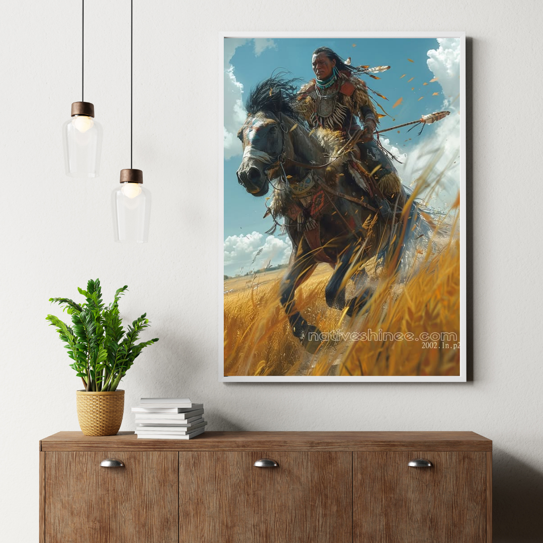 Riding Thunder Native American Canvas