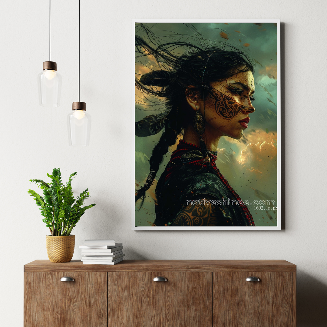 Stormborn Warrior Native American Canvas