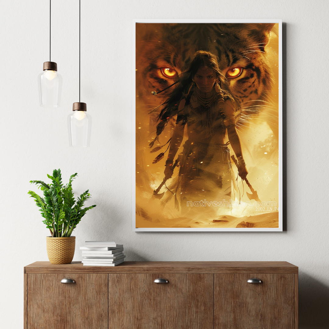 Fierce Spirit Warrior Native American Canvas