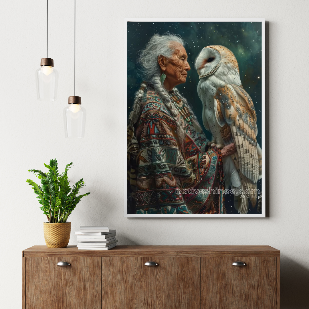 Wisdom of the Night Native American Canvas