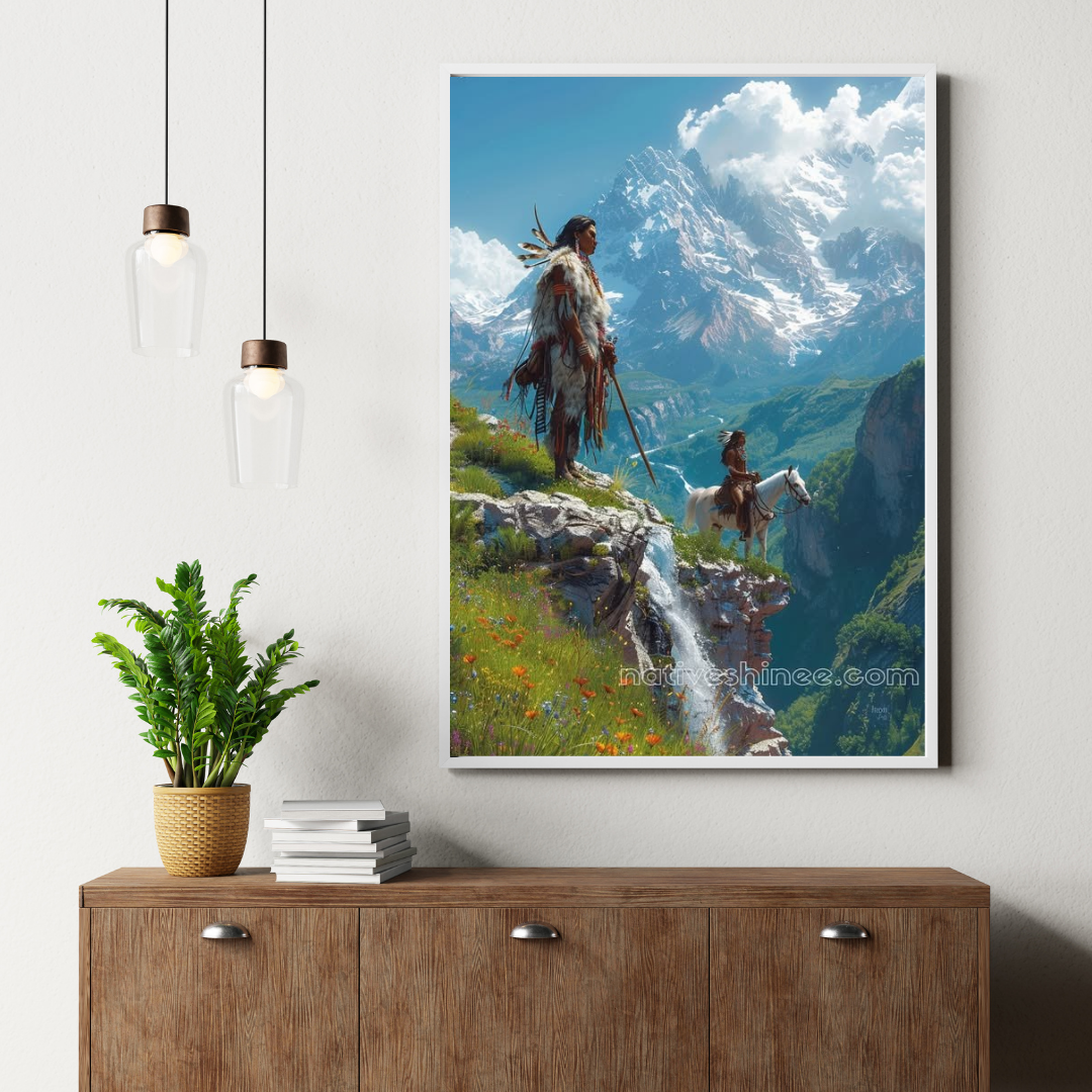 Guardians of the Sacred Land Native American Canvas