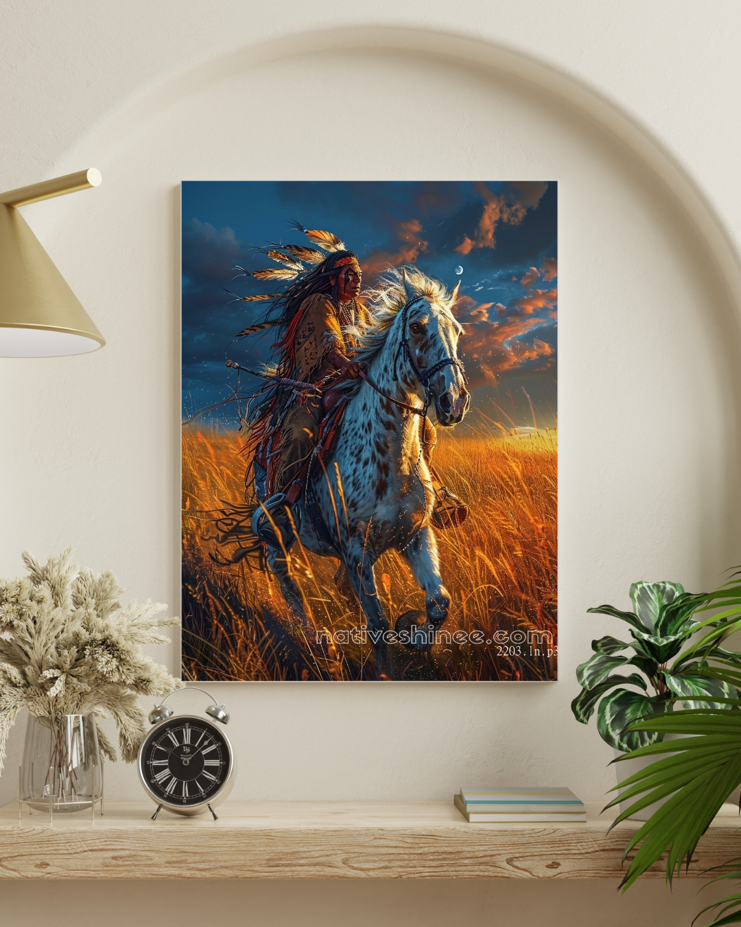 Warrior's Ride Native American Canvas