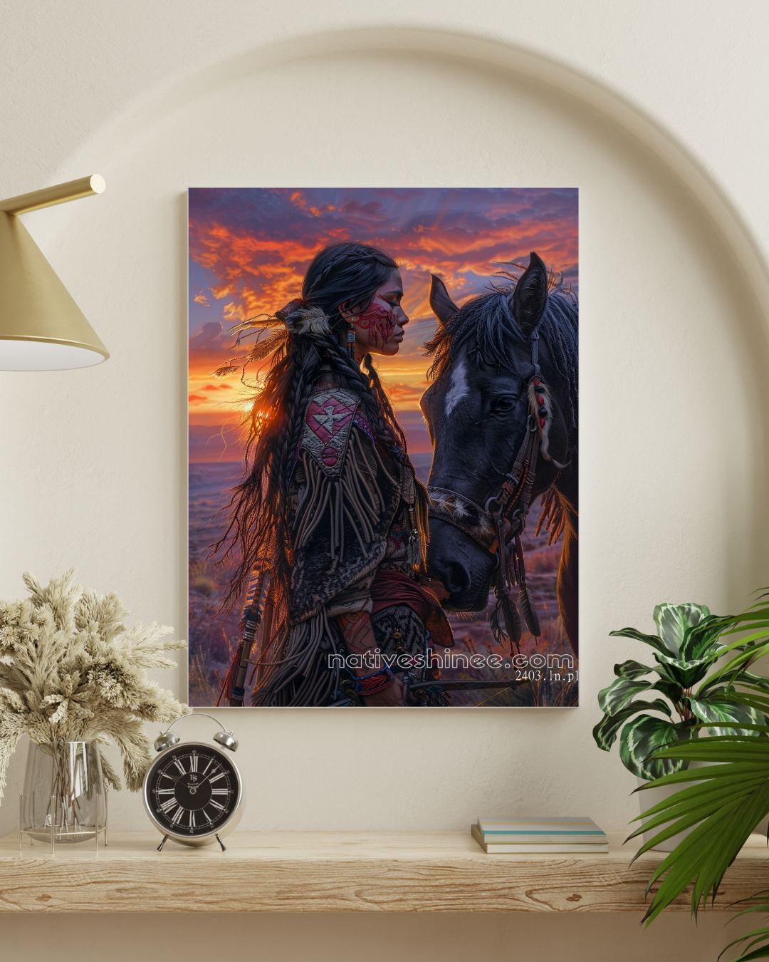 Sunset Companion Native American Canvas