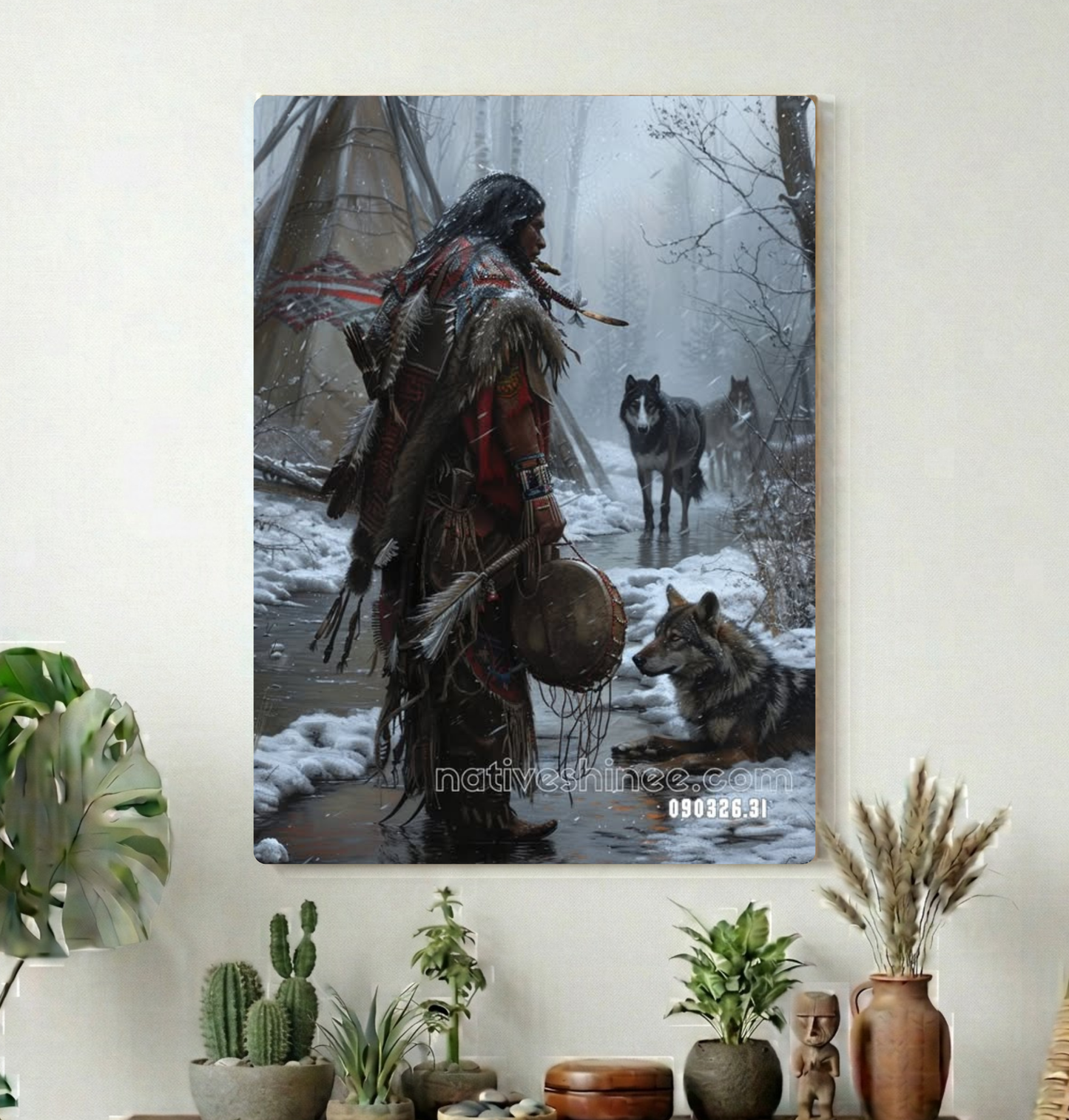 Winter Watch at the Lodge Canvas