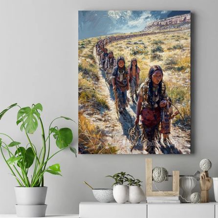 The Enduring Path Native American Canvas VA