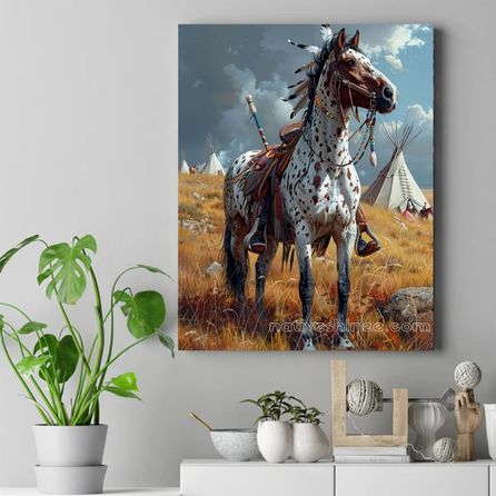 Spirit of the Plains Native American Horse Canvas VA