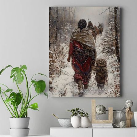 Footsteps of Resilience Native American Canvas VA