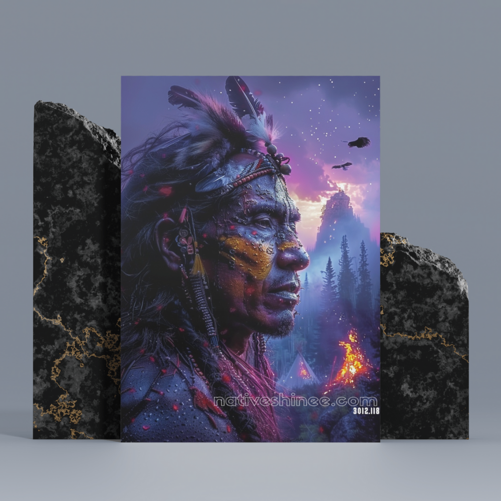 Guardian of the Land Native American Canvas – NativeShinee