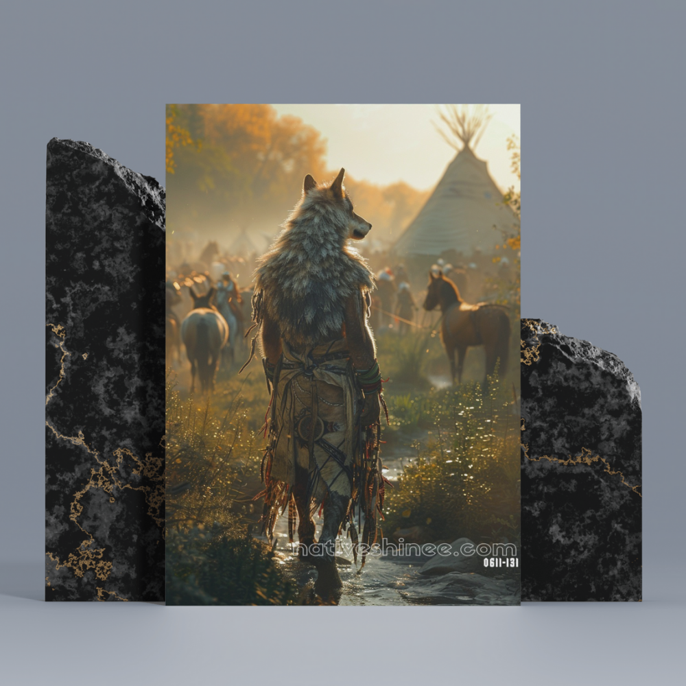 Guardian of the Tribe Native American Canvas – NativeShinee
