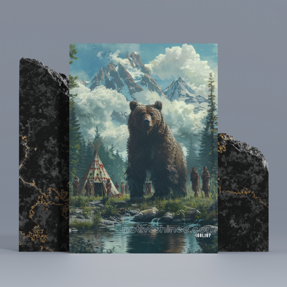 The Spirit of the Bear: Native American Canvas – NativeShinee