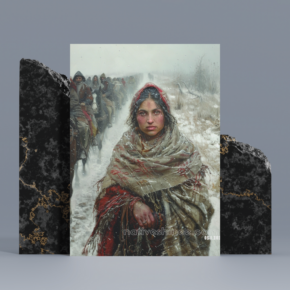 Trail of Tears Native Woman Journey Native American Canvas