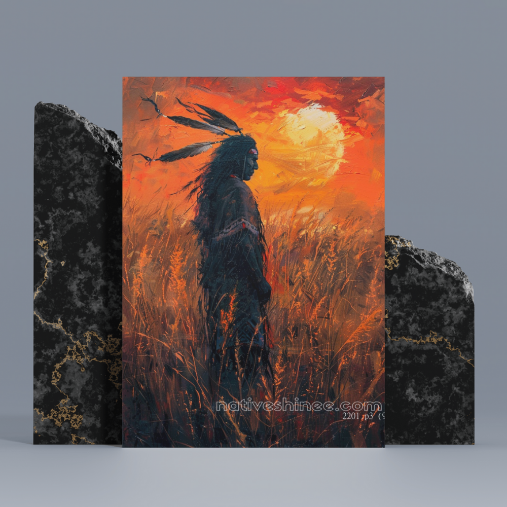 Warrior of the Dawn Native American Canvas