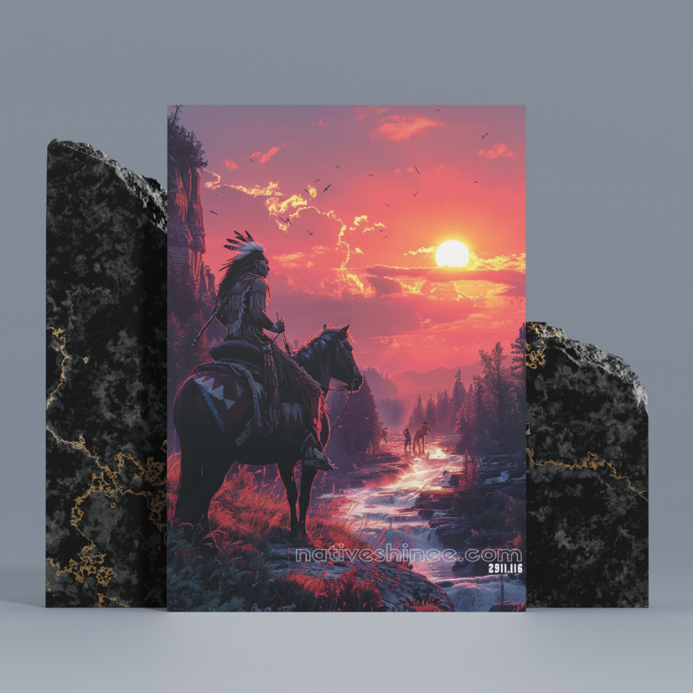 Sunset Watch Native American Canvas