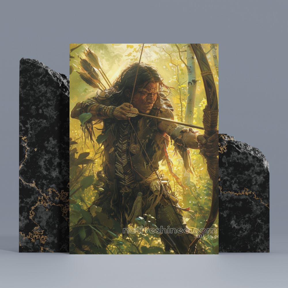 Forest Hunter Native American Canvas
