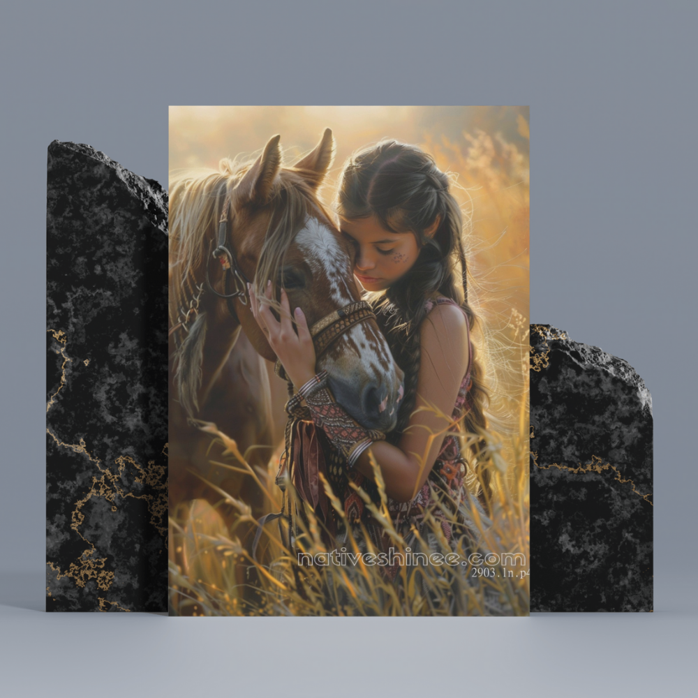 Golden Harmony Native American Canvas