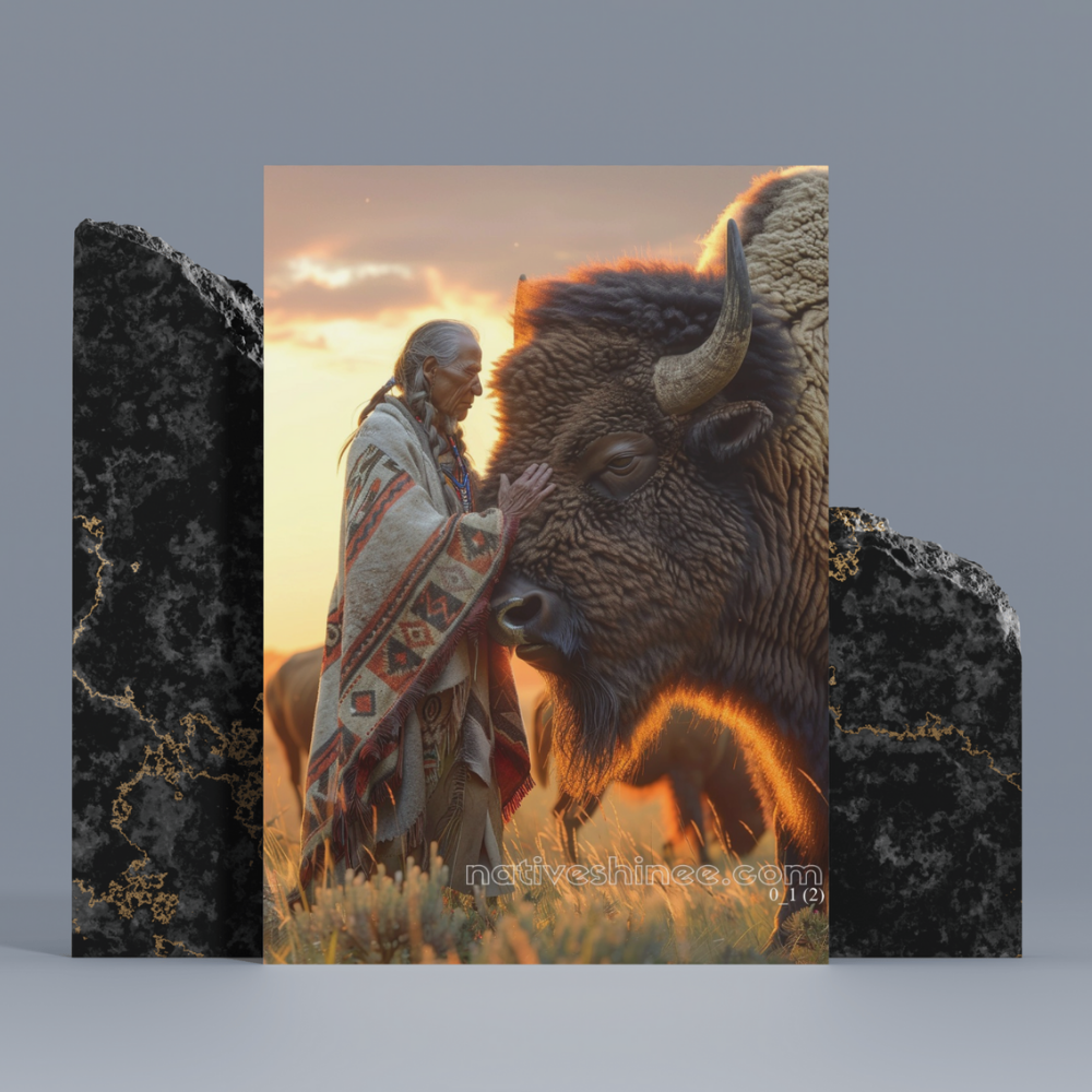 The Bison's Blessing – Native American Canvas