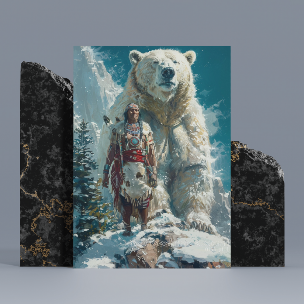 Polar Guardian Native American Canvas