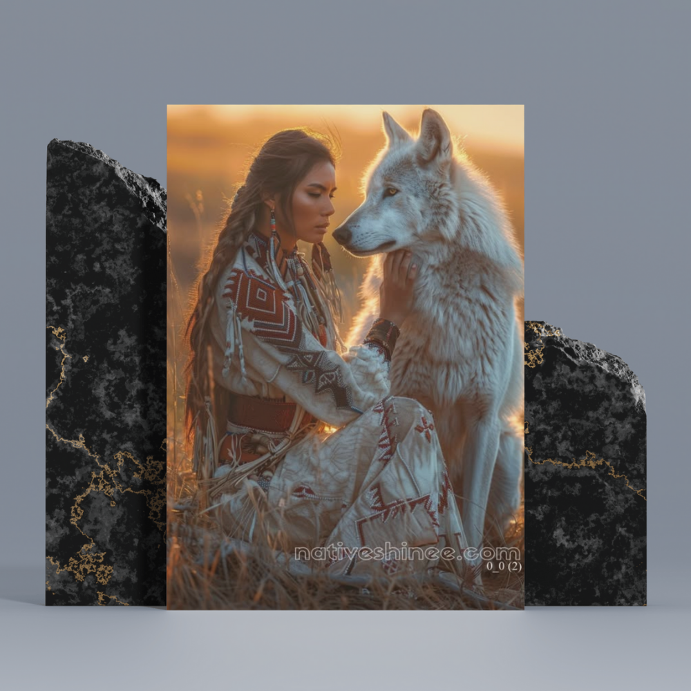 The Wolf's Companion Native American Canvas