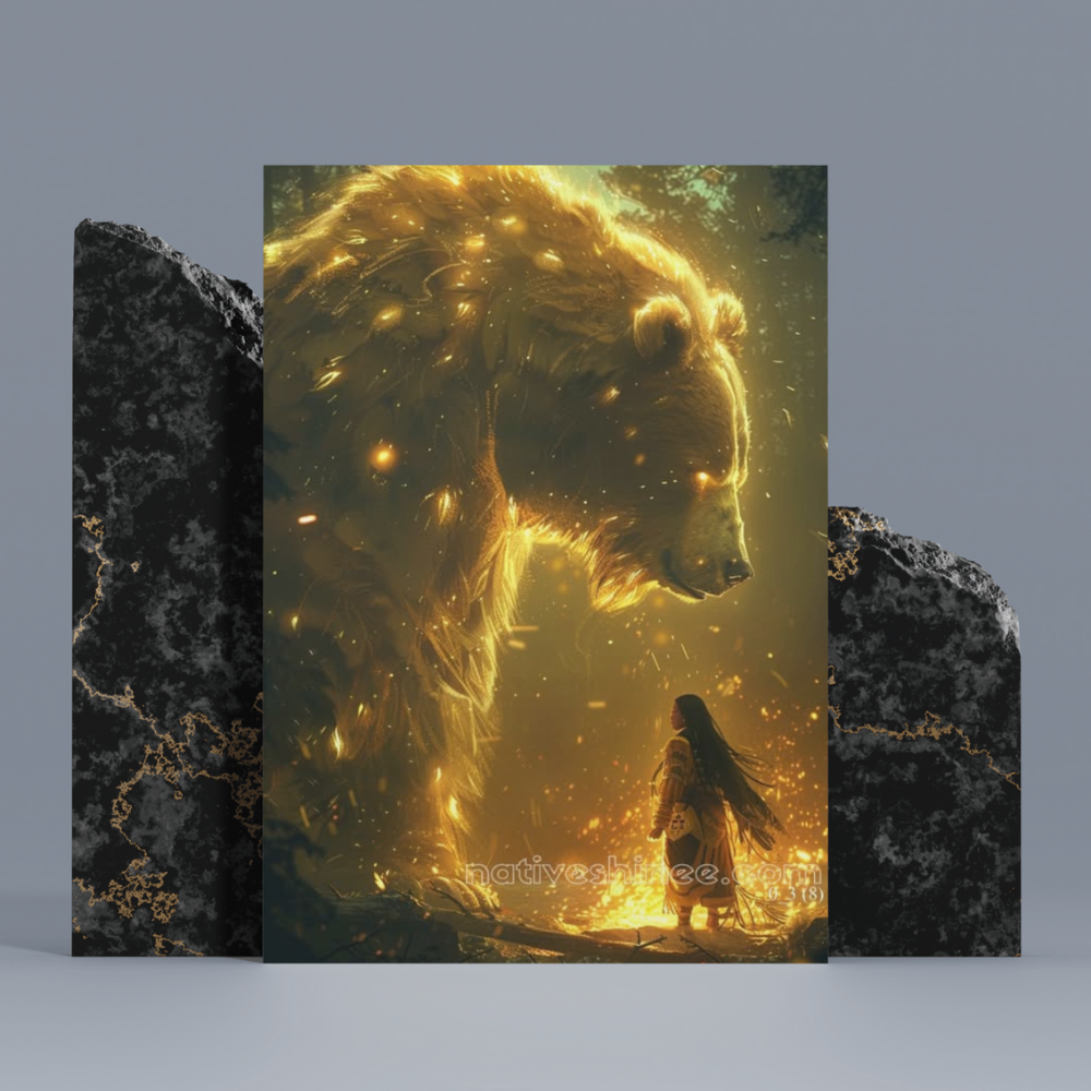 The Spirit of the Bear Native American Canvas