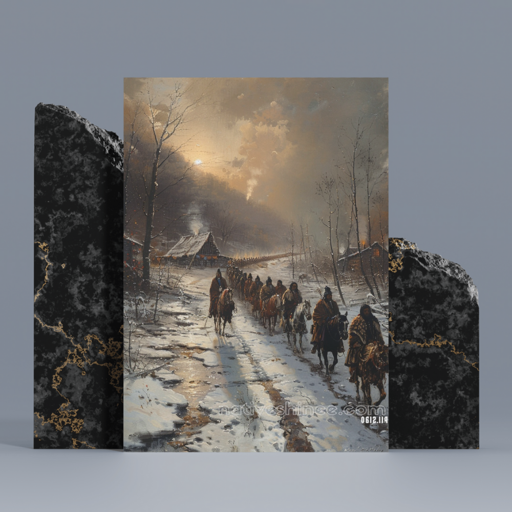 Whispers of the Winter Trail Native American Canvas – NativeShinee