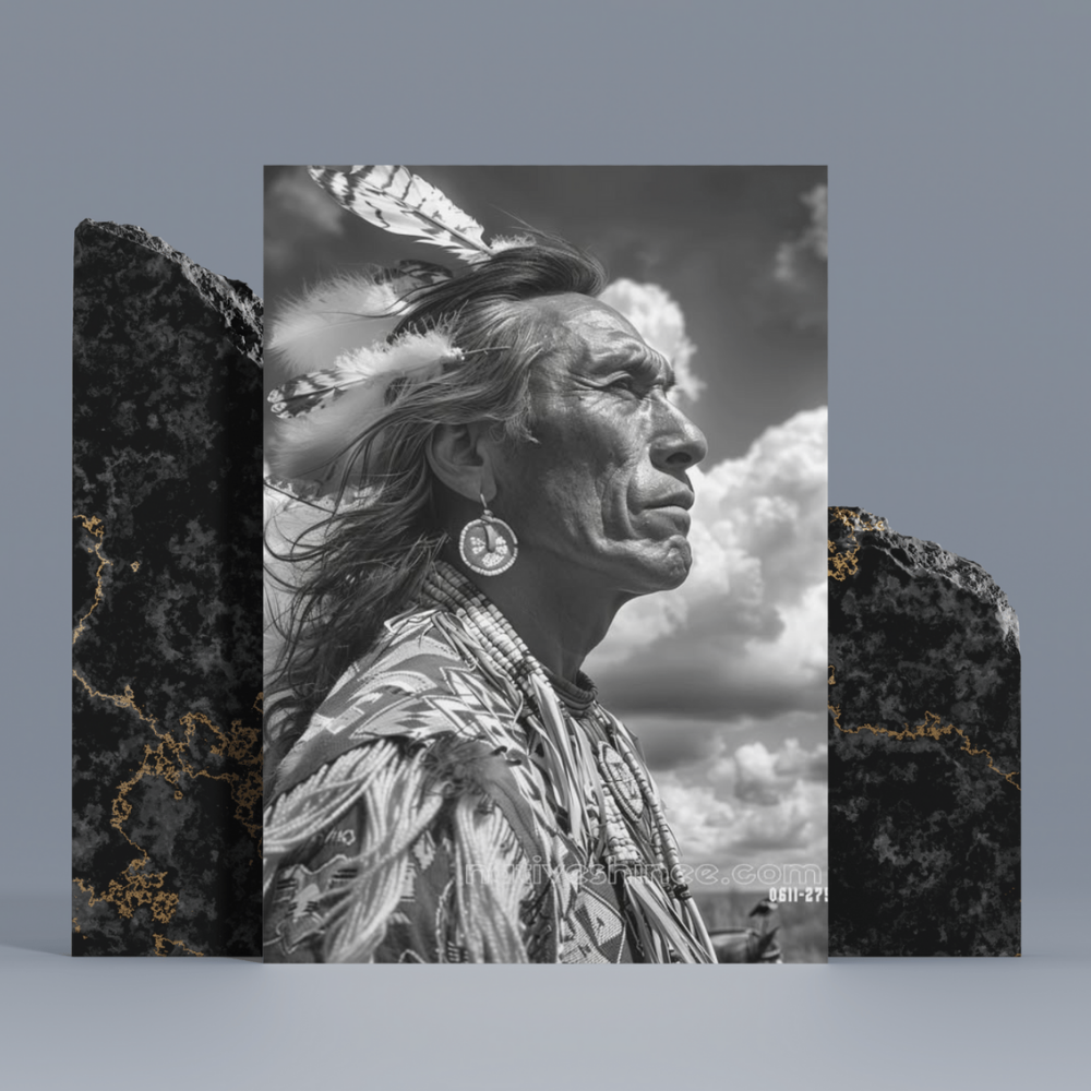 The Proud Warrior Native American Canvas