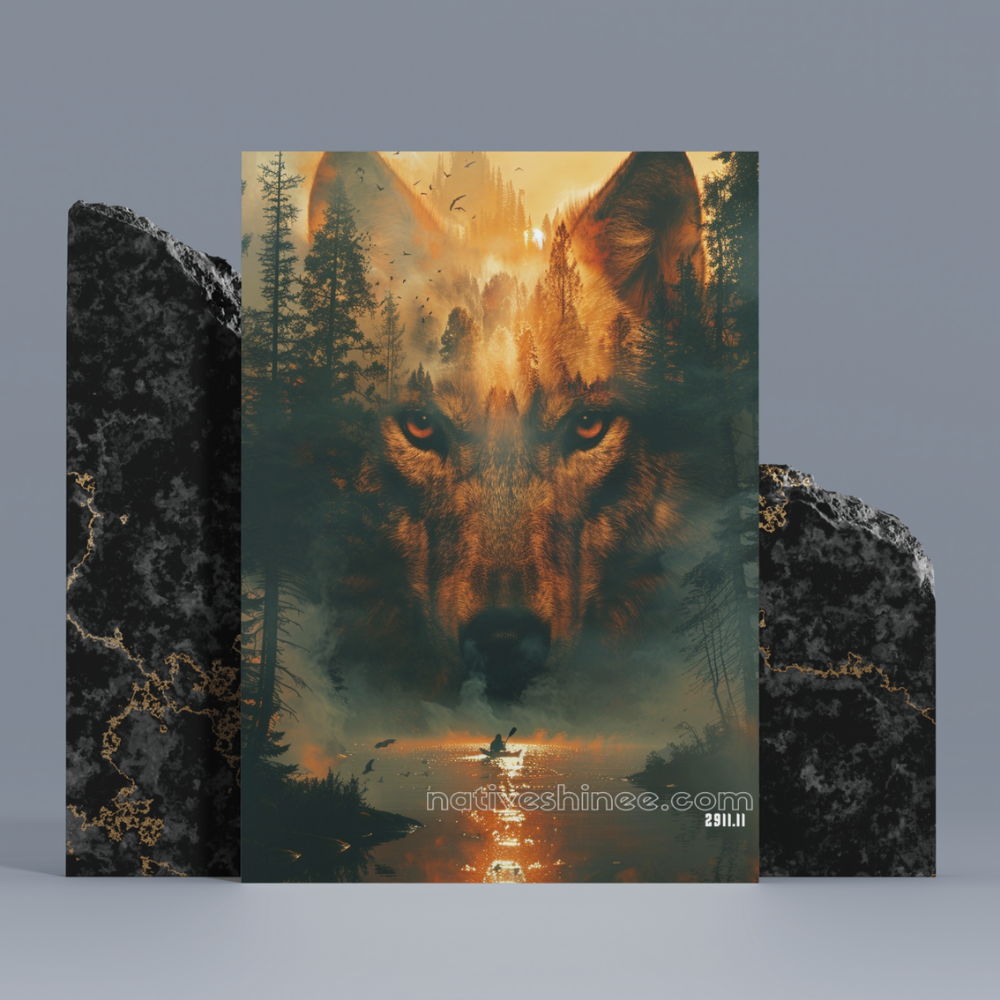 The Wolf's Spirit Native American Canvas