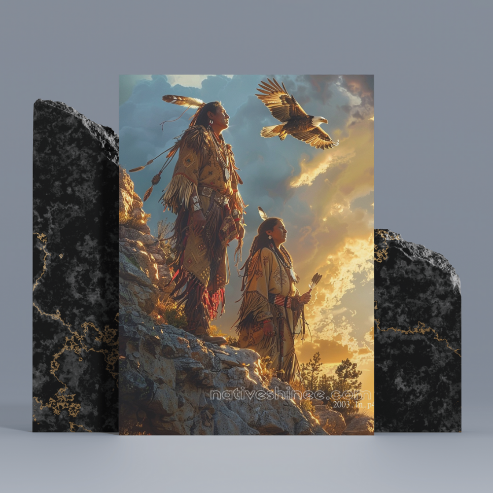 Eagle's Watch Native American Canvas