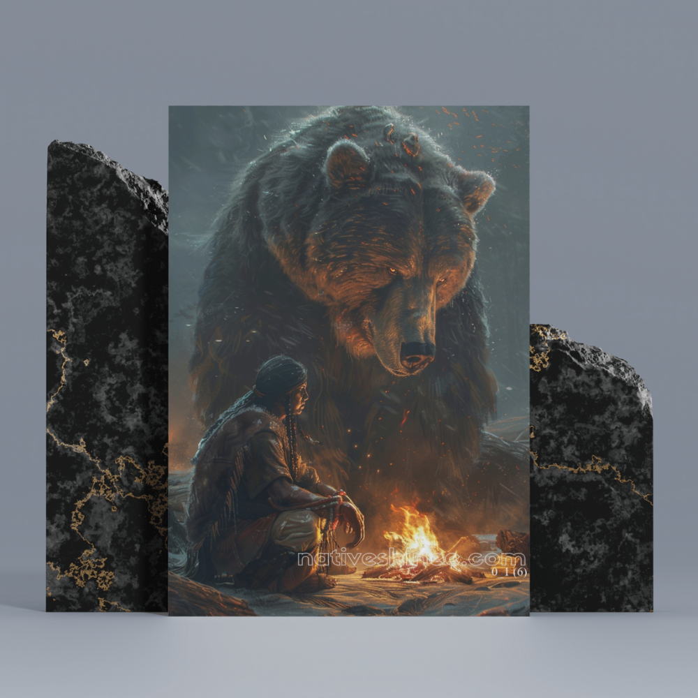 The Bear Spirit Native American Canvas