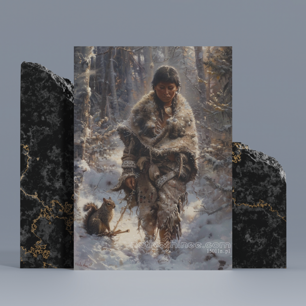 Whispers of the Winter Spirit Native American Canvas – NativeShinee