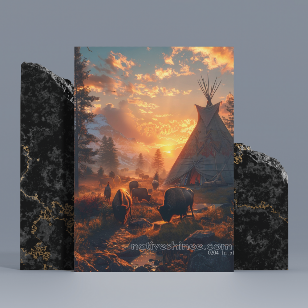 Sunset Plains Native American Canvas