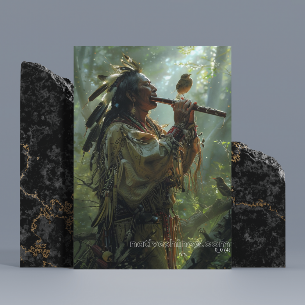 Flute of the Spirit Native American Canvas