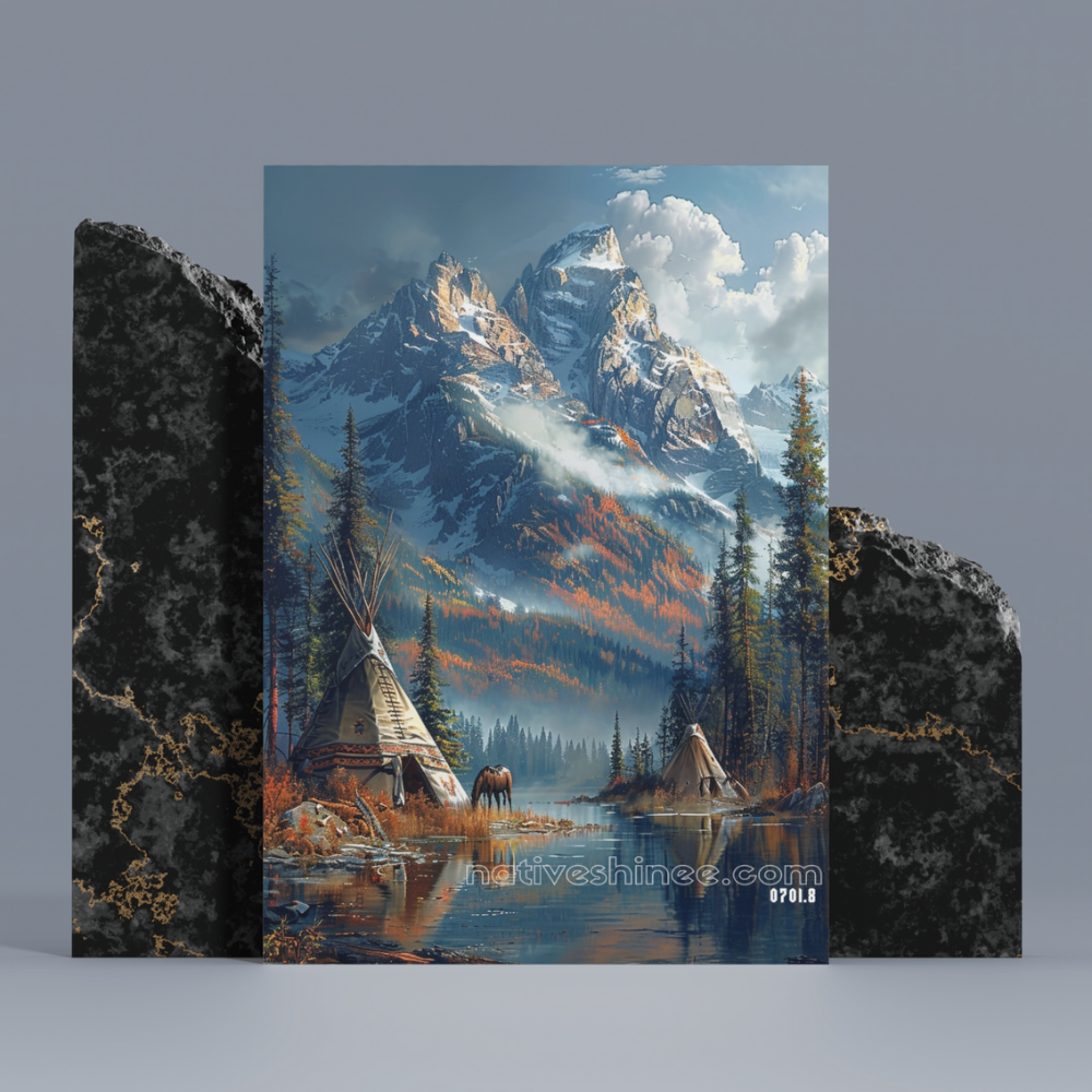 Serenity of the Mountains Native American Canvas