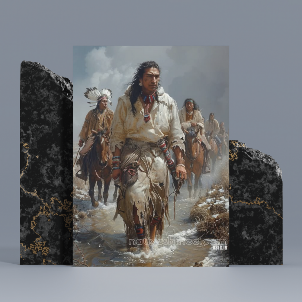 Warriors on the Trail Native American Canvas