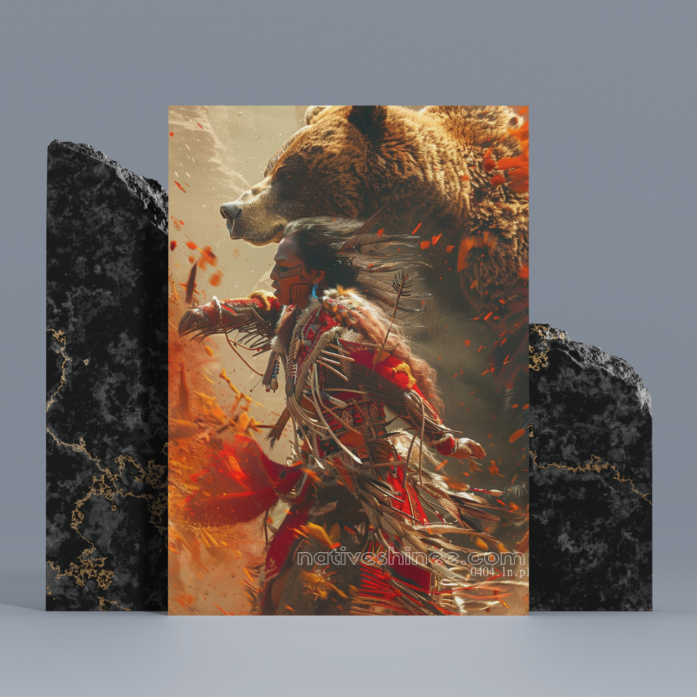 Bear Spirit Native American Canvas