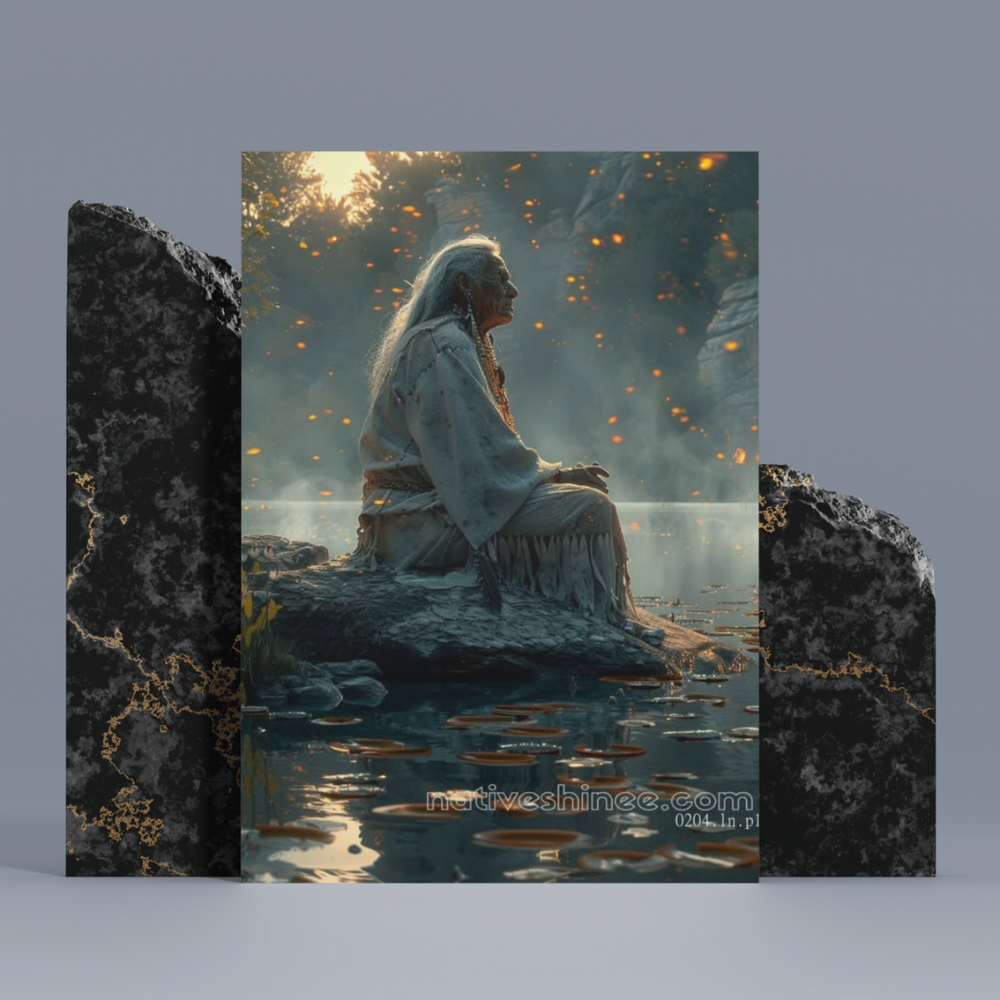 Serenity by the Lake Native American Canvas