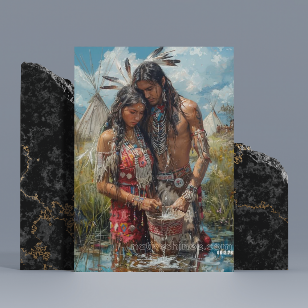 The Bond of Love Native American Canvas