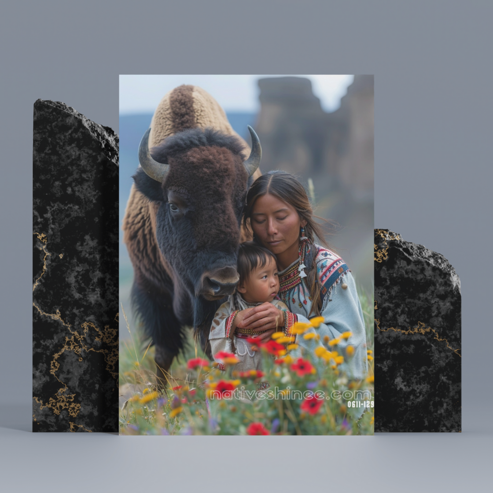 Sacred Embrace of the Land Native American Canvas – NativeShinee
