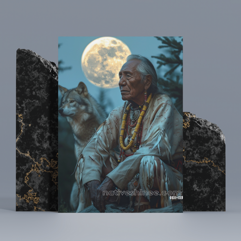 Wisdom Of The Elder Native American Canvas – NativeShinee