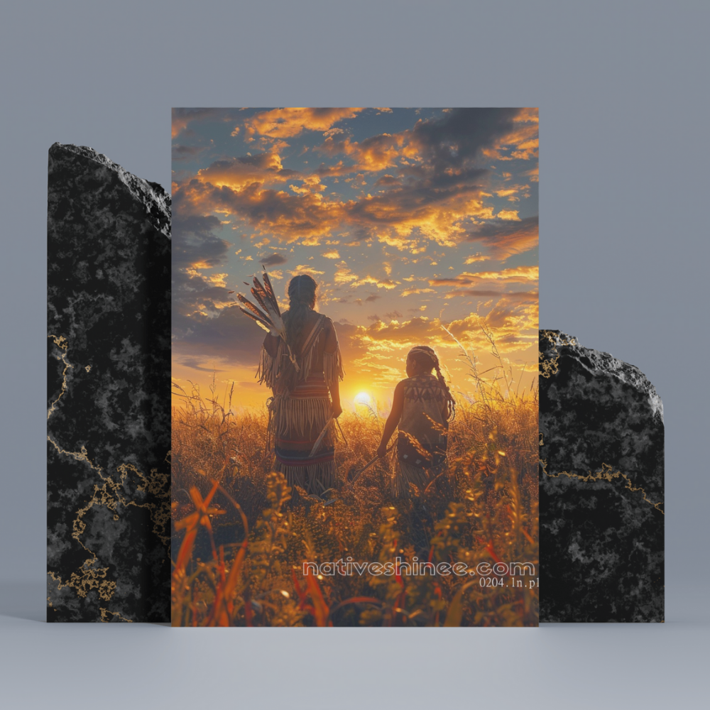 Sunset Journey Native American Canvas