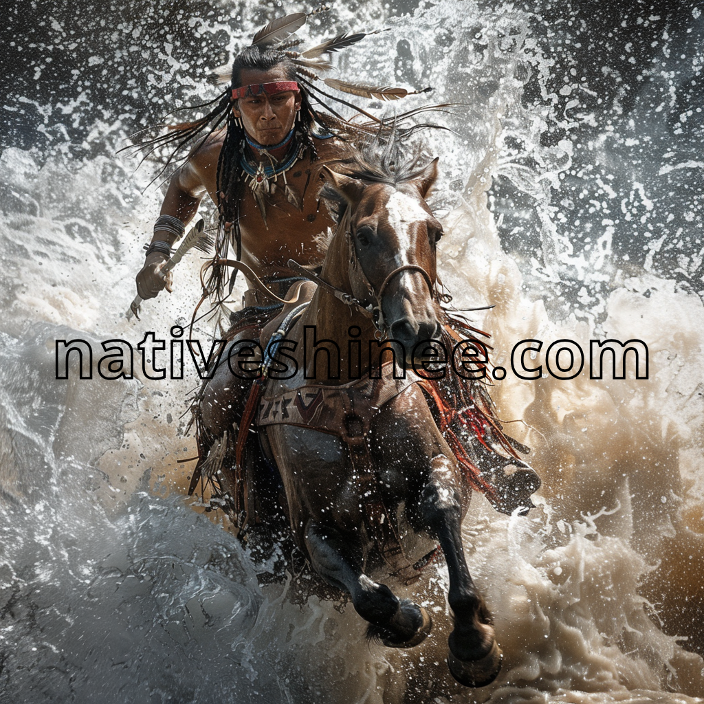 Between Hoof and Water – Native Fine Art Digital Download (Personal Rights)