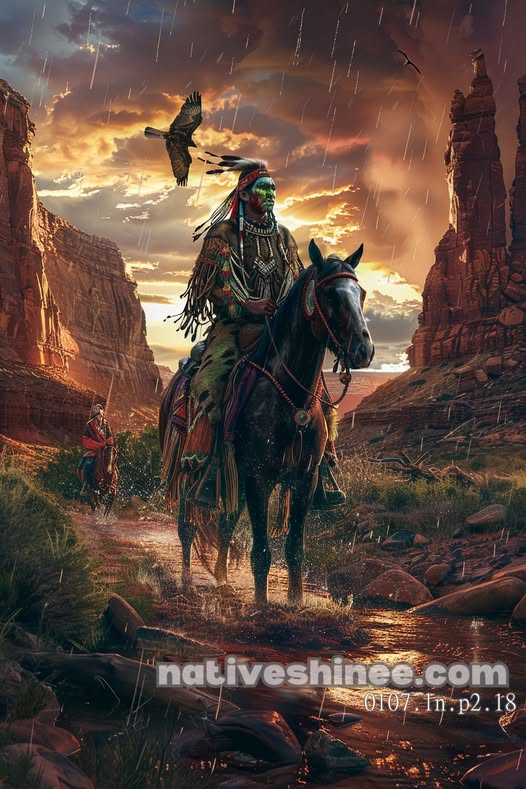 The Rider of the Crimson Canyons Canvas