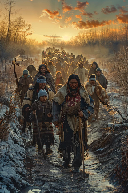 A Trail of Tears and Hope Native American Canvas