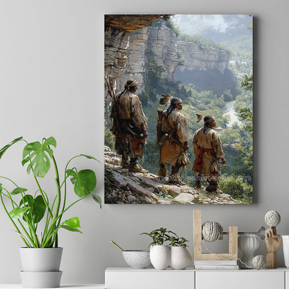 Ancestral Land, Eternal Vigilance Native American Canvas