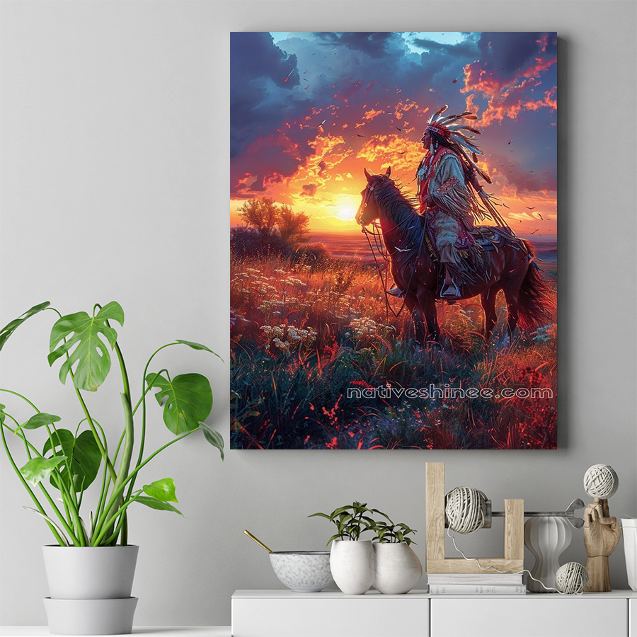 The Spirit of the Evening Sky Native American Canvas